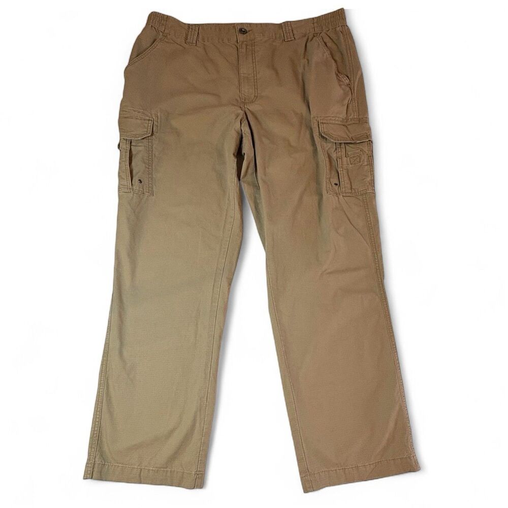 RedHead Pants Mens 40x34 Cargo Flat Front Straight Khaki Beige Outdoors